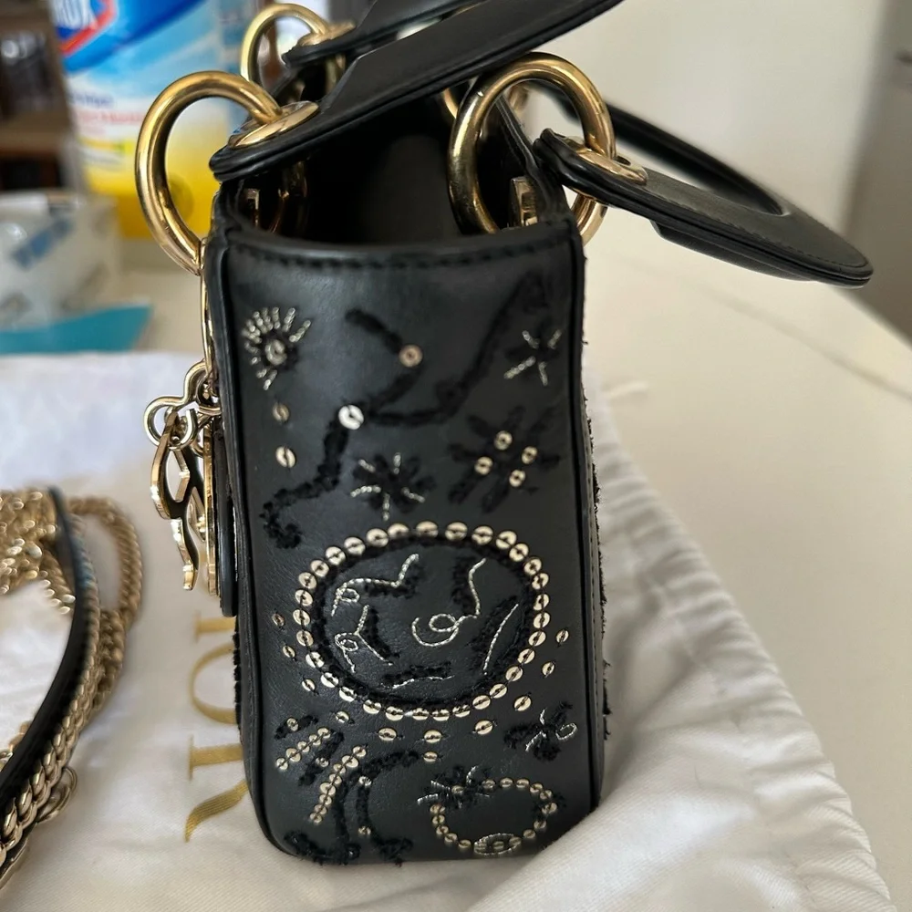 Dior Black Mini Bag with Gold Accents - Picture 3 of 9